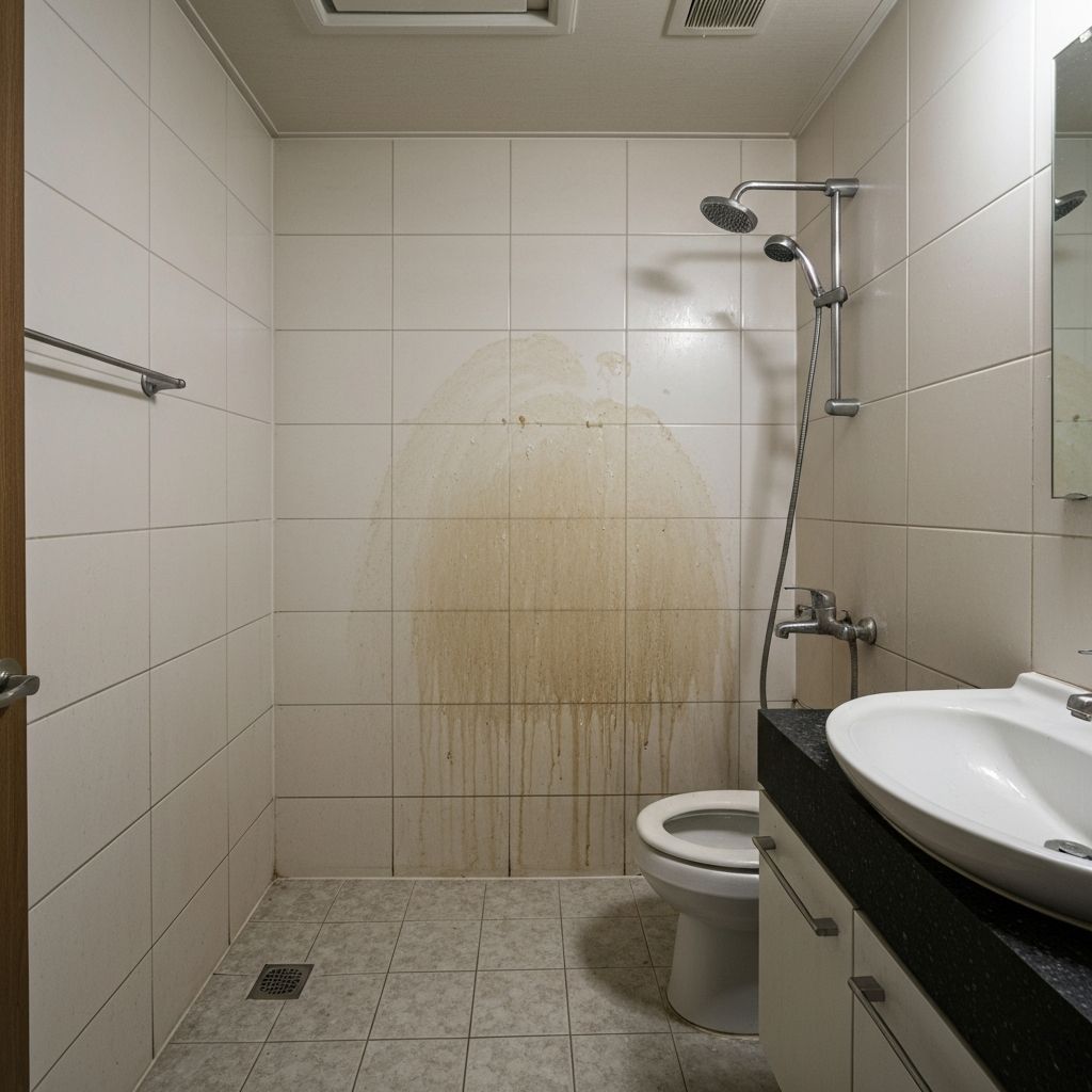 욕실 청소 청소 전