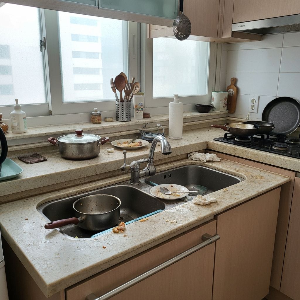 주방 청소 청소 전